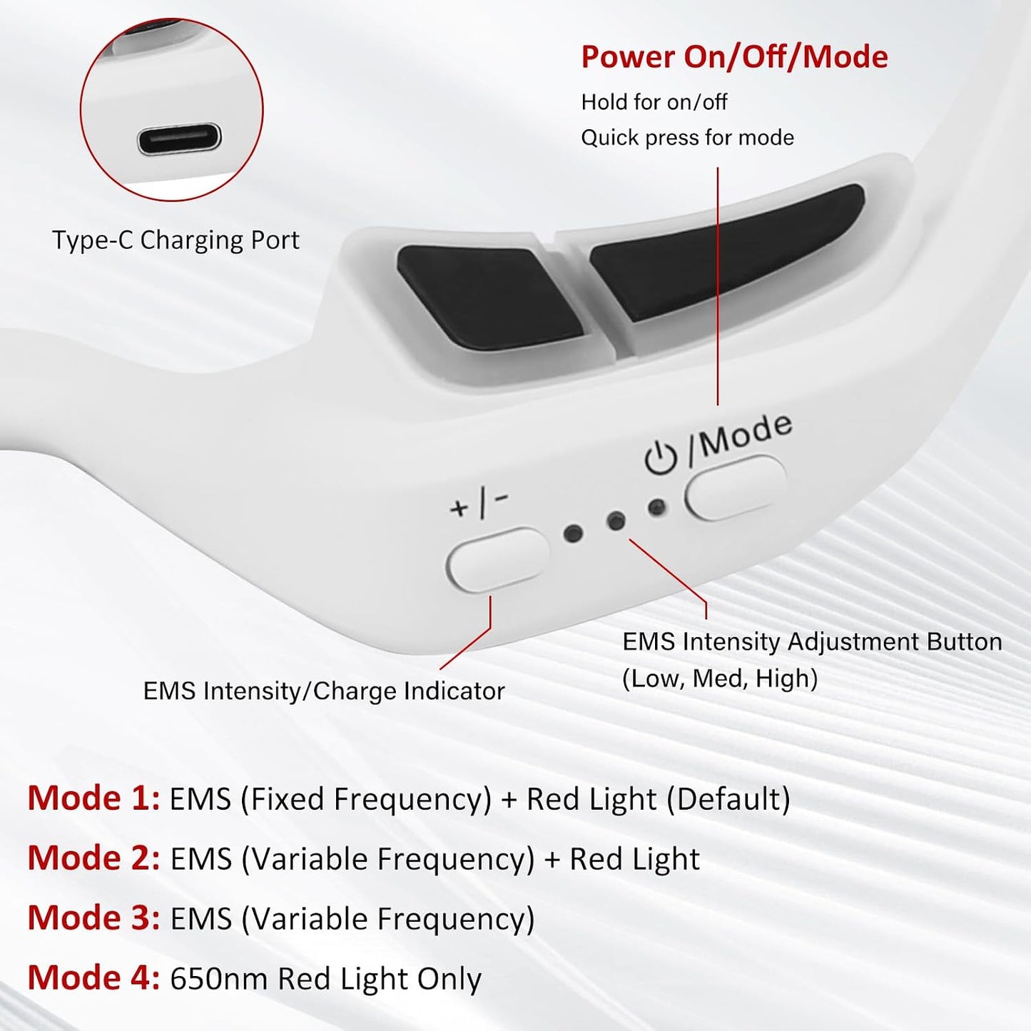 Under Eye Red Light Therapy Device,650Nm Red Light Therapy for Eyes Glasses, Microcurrent Eye Massager Mask for Dark Circles, Smoother Fine Lines & Puffiness, Home Skincare